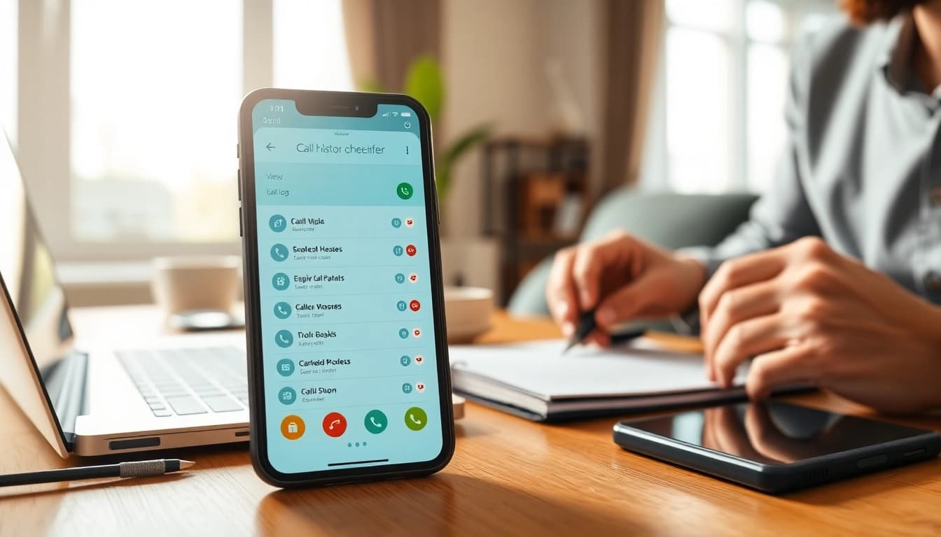 Utilizing a call history checker on a smartphone to analyze detailed call logs.