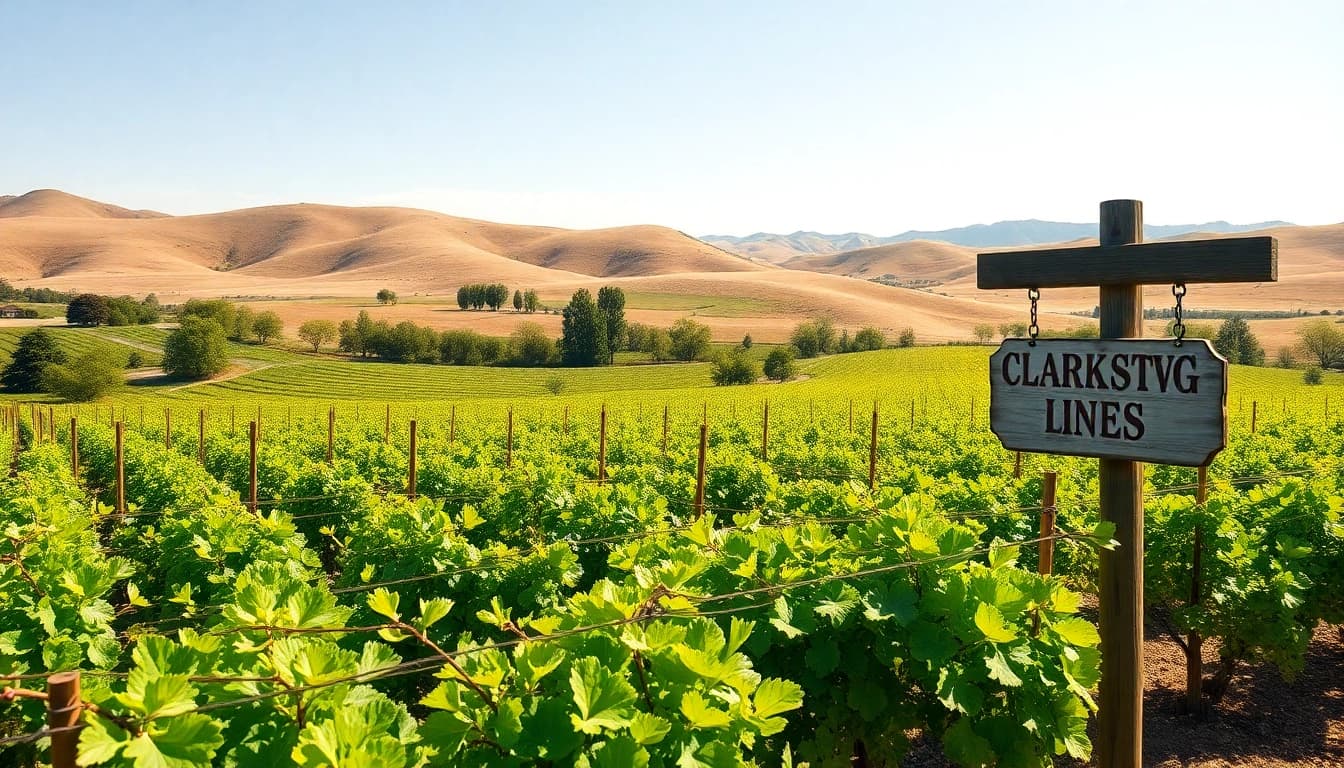 Experience the beauty of Clarksburg, California with scenic vineyards and rolling hills.