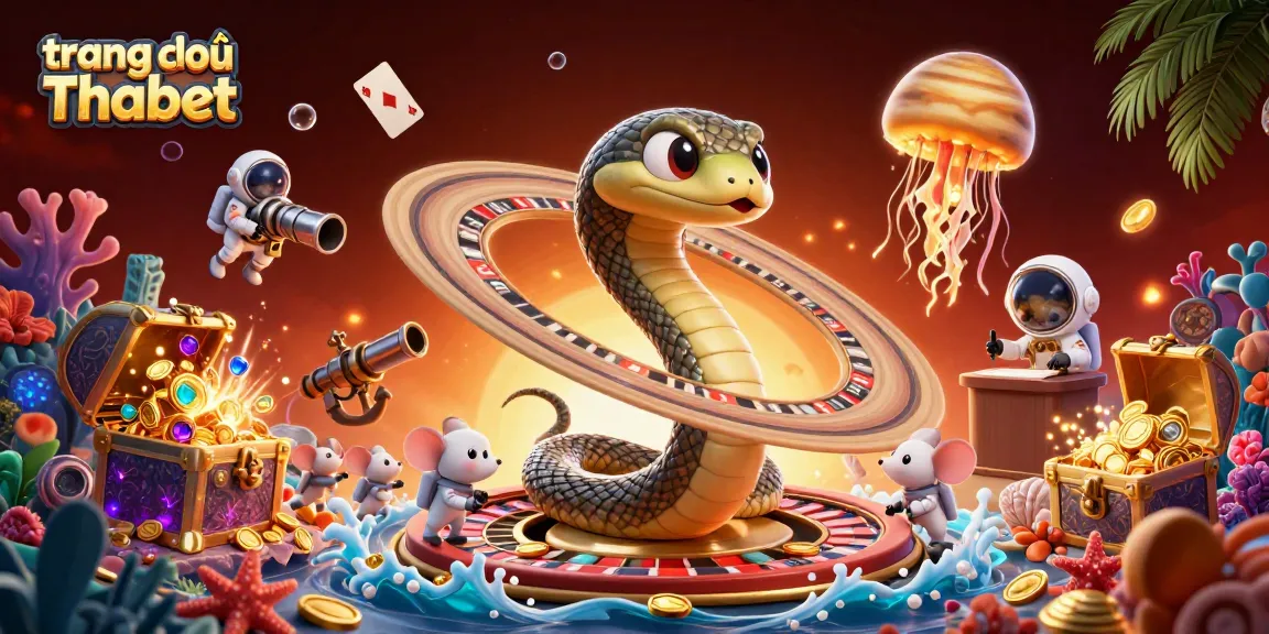 Engage in thrilling gameplay at trang chủ Thabet with astronaut mice betting on Saturn's roulette rings surrounded by gems.