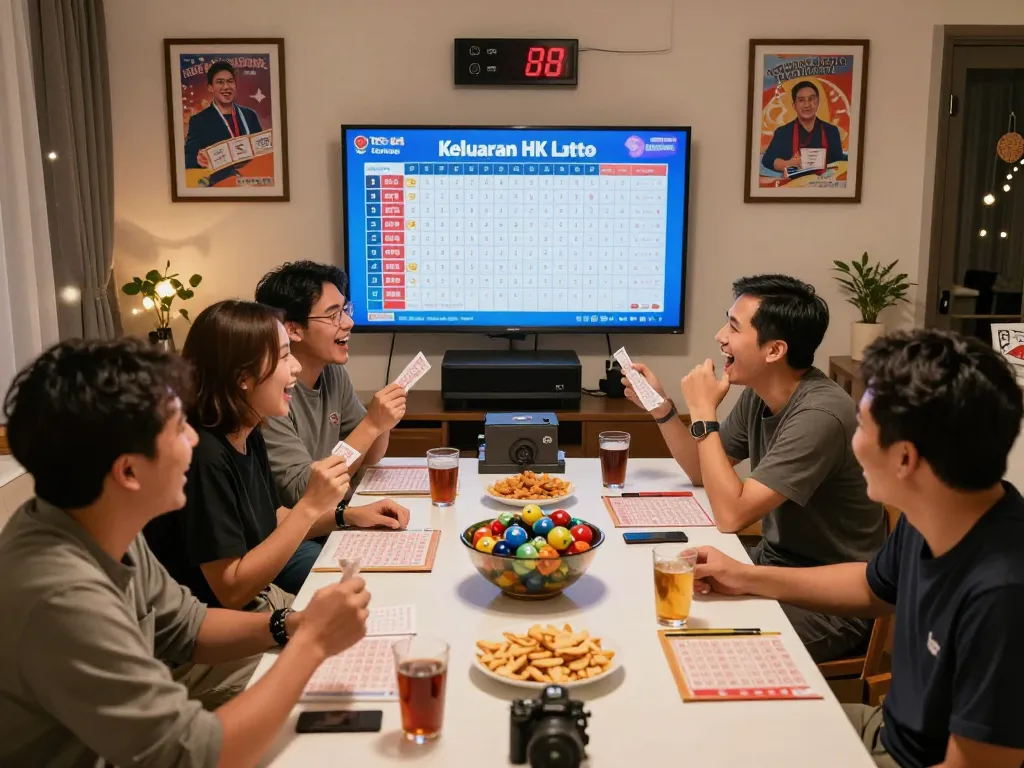 Hasil Keluaran HK Lotto dirayakan saat malam permainan dengan teman-teman dalam suasana yang nyaman, menunjukkan kegembiraan dan komunitas.