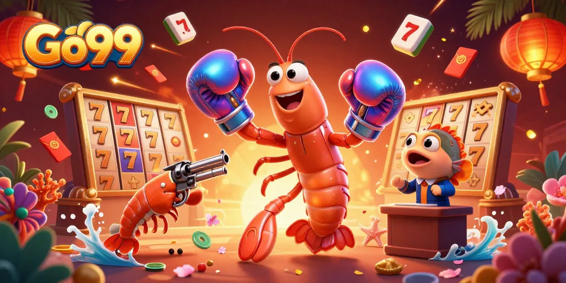 Experience thrilling wins at Go99 with a vibrant illustration of casino excitement, featuring dynamic gambling elements.