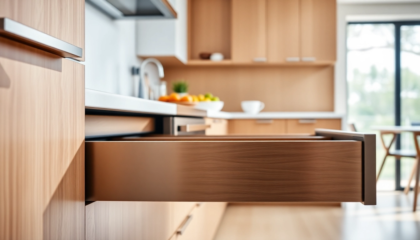 Showcase of a Double Wall Drawer System highlighting smooth functionality and modern design.