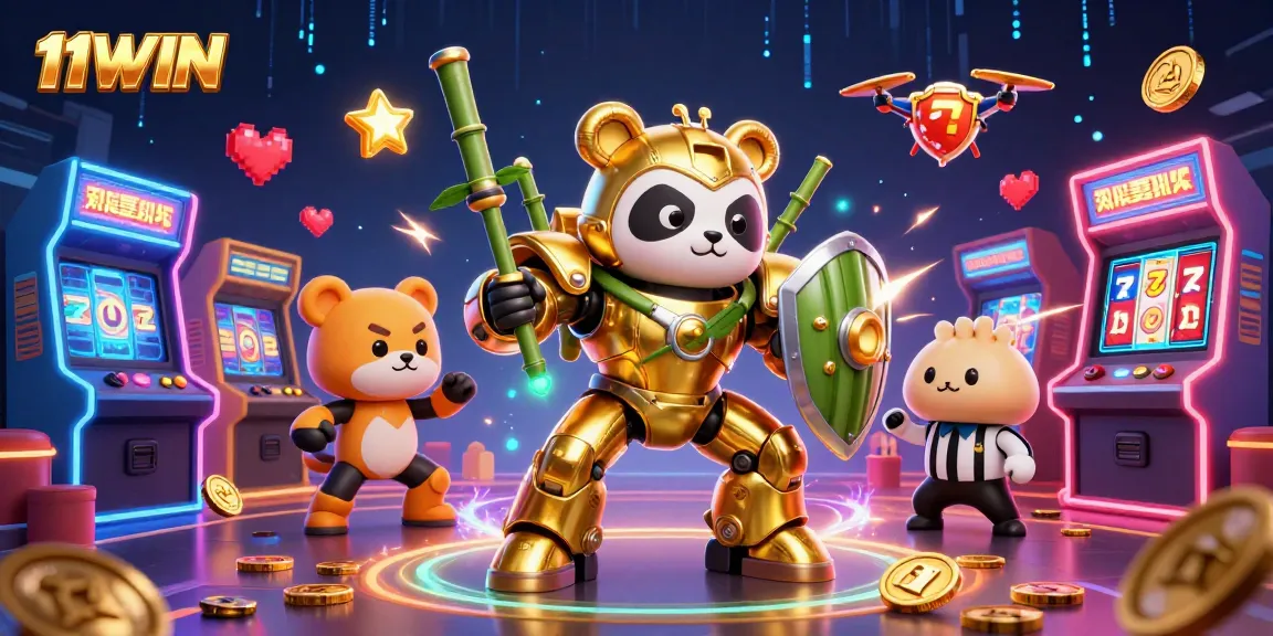 Engage with exciting gameplay at 11WIN with vibrant casino elements and animated characters.