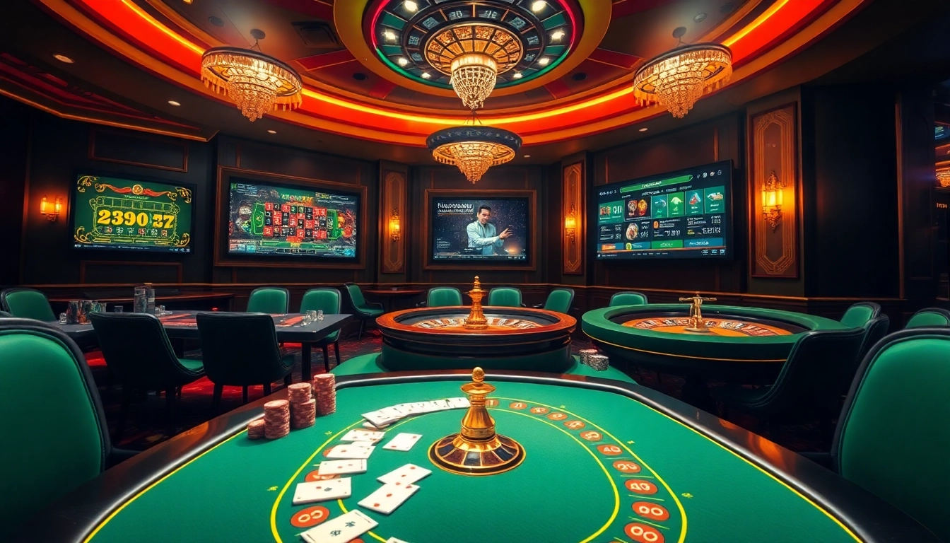 Players enjoying games at B52 CLUB casino, showcasing poker and roulette excitement