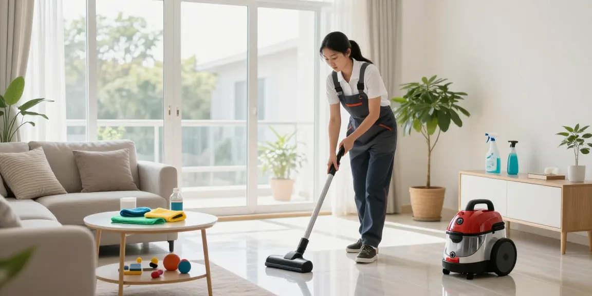 Professional cleaning service showcasing reinigungen bern in a bright, serene living room.