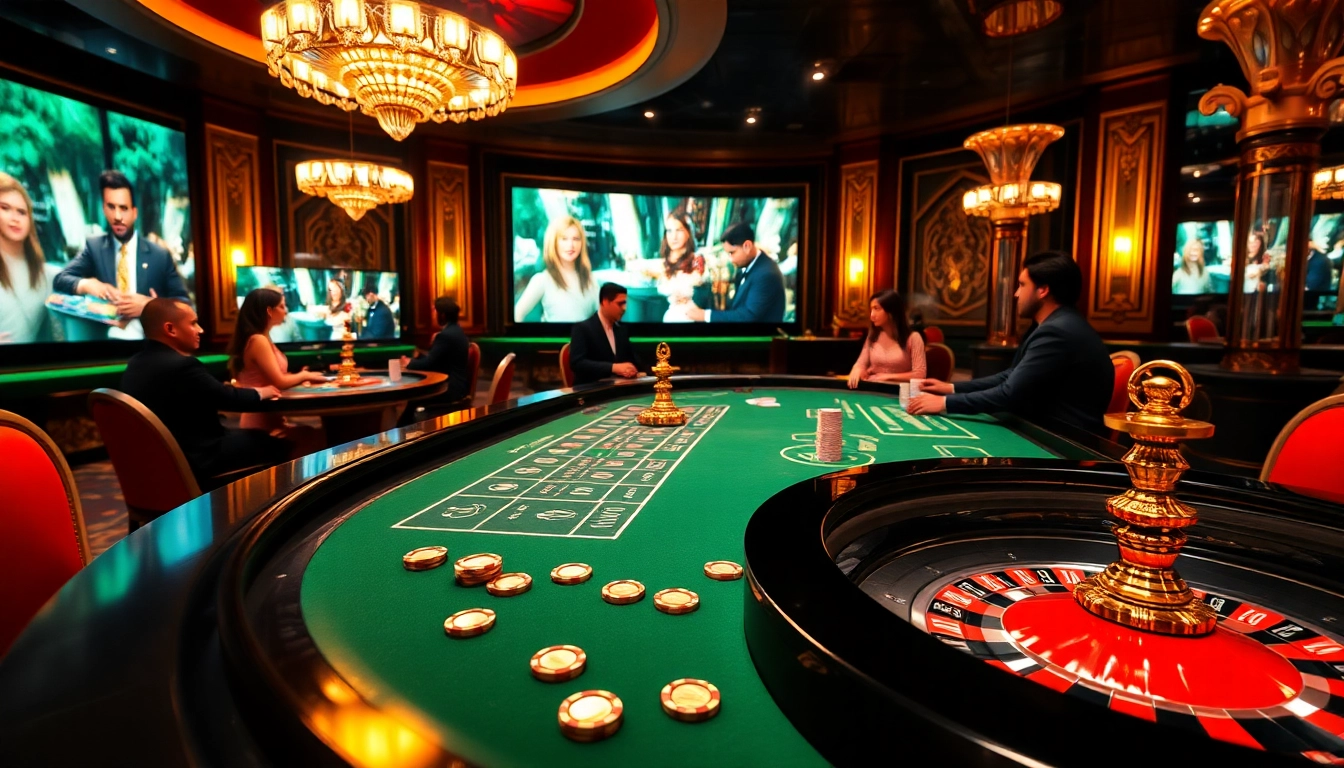 Experience the luxury of ox bet with players enjoying live gaming at a high-stakes casino table.