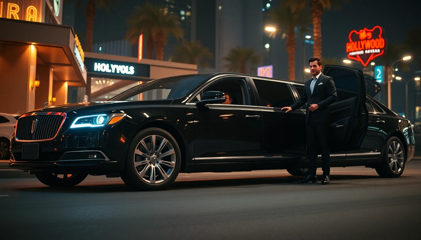 Hollywood Town Car and Limousine offering premium luxury transport in Los Angeles with professional chauffeur service.