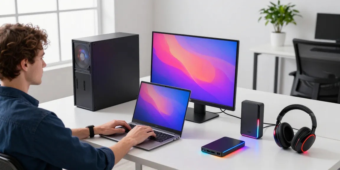 Refurbished PC workstation featuring desktop and laptop for quality performance