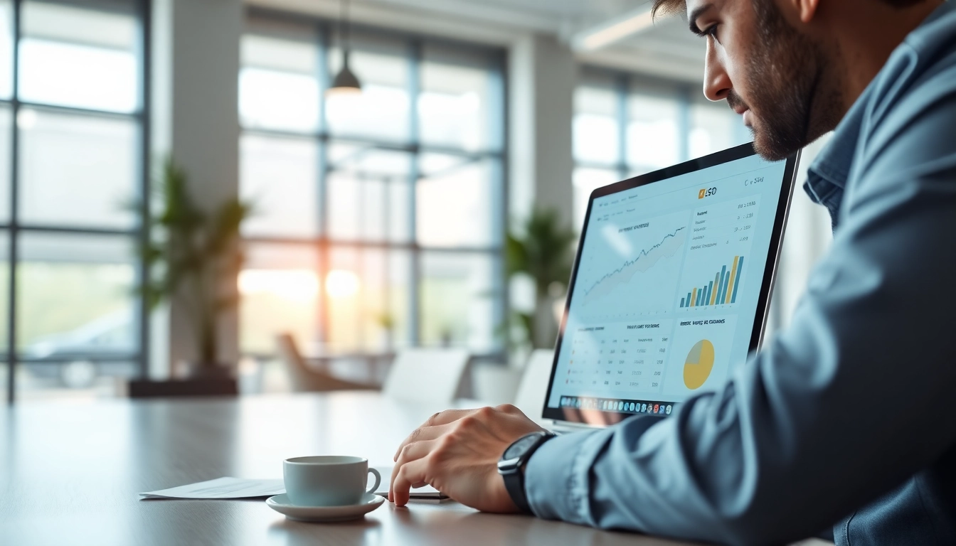 Analyze Search Engine Optimization Clearwater metrics in a modern office with professional ambiance.