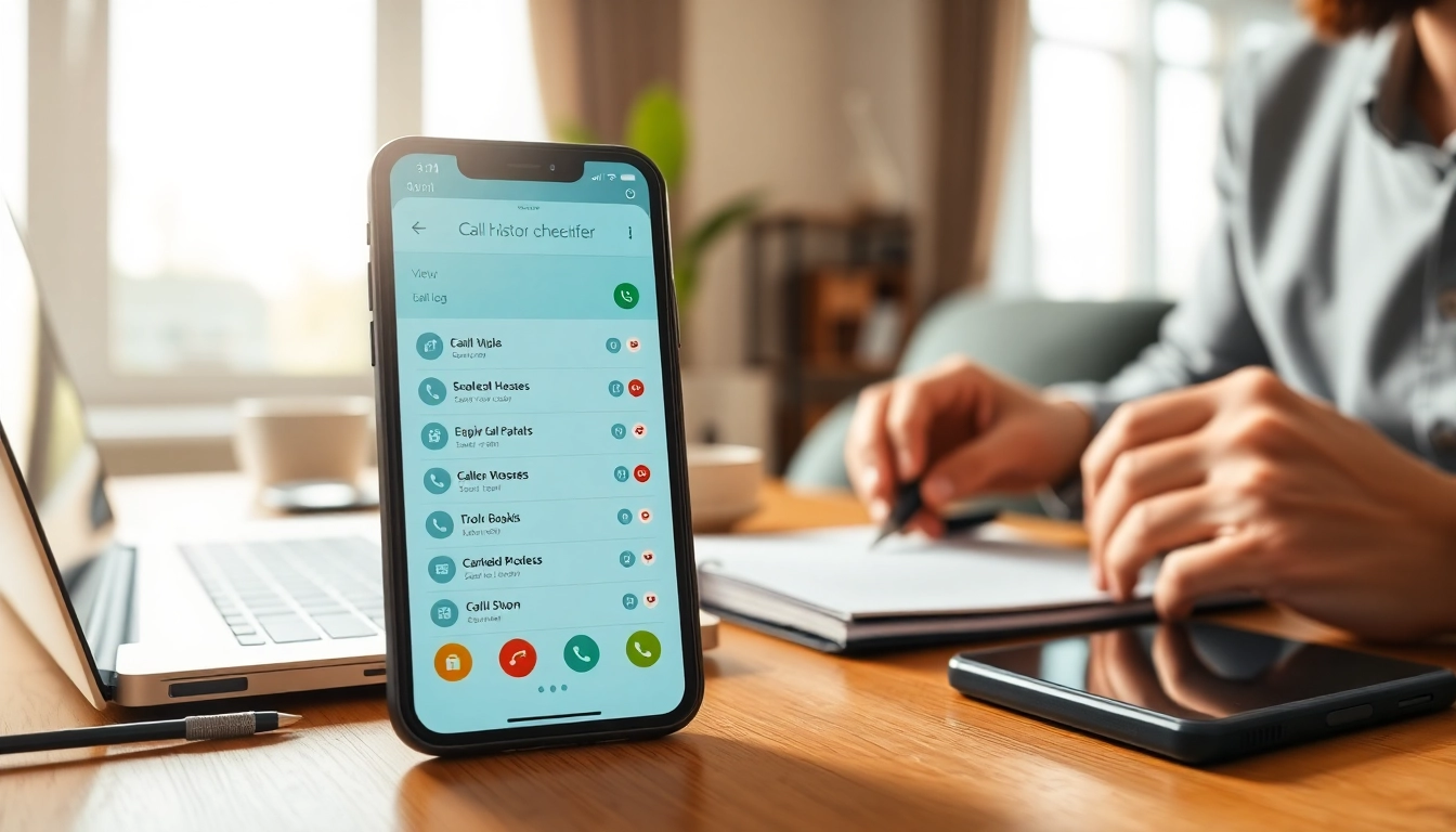 Utilizing a call history checker on a smartphone to analyze detailed call logs.