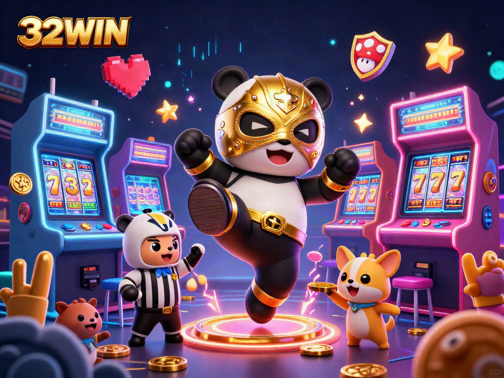 Experience immersive gaming action in 32WIN with vibrant characters and electrifying casino elements.