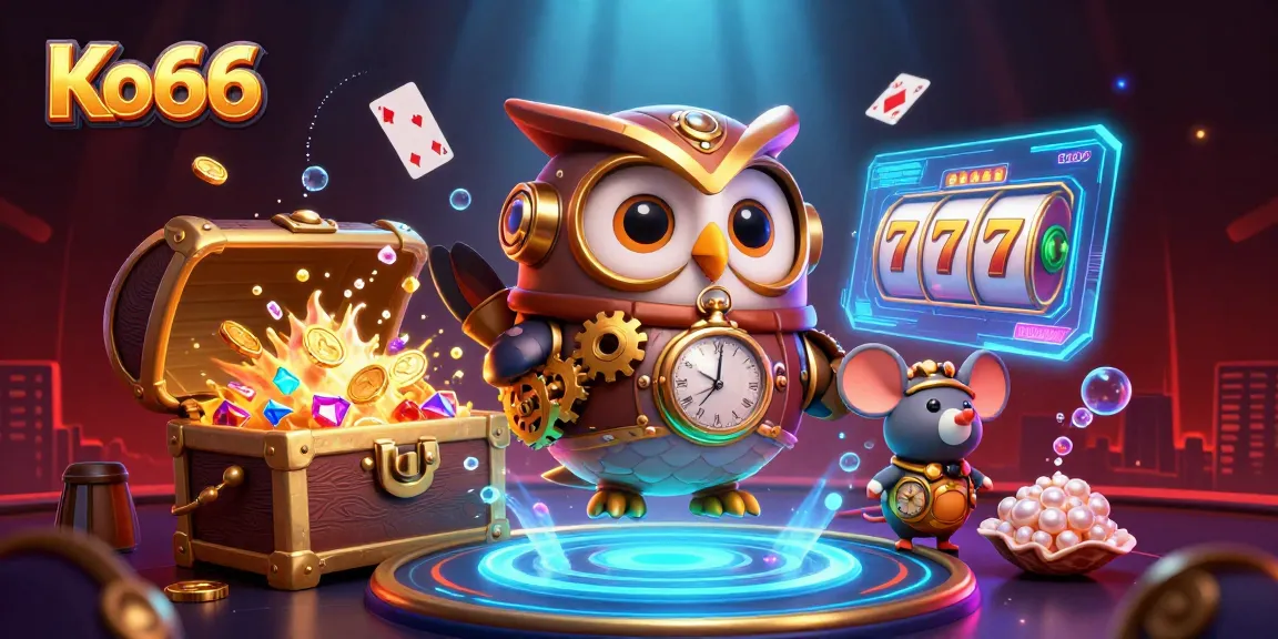 Spin to win at Ko66 with vibrant 3D casino adventures filled with treasures and games.