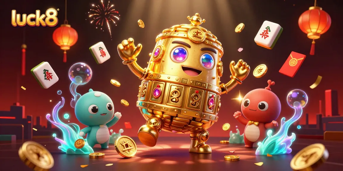 Engage in luck8 slots with golden golem and festive elements enriching the casino atmosphere.