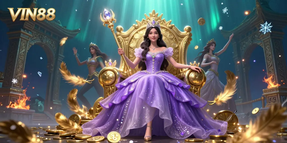 Experience the thrill of VIN88 with immersive casino excitement in a vibrant, detailed scene.