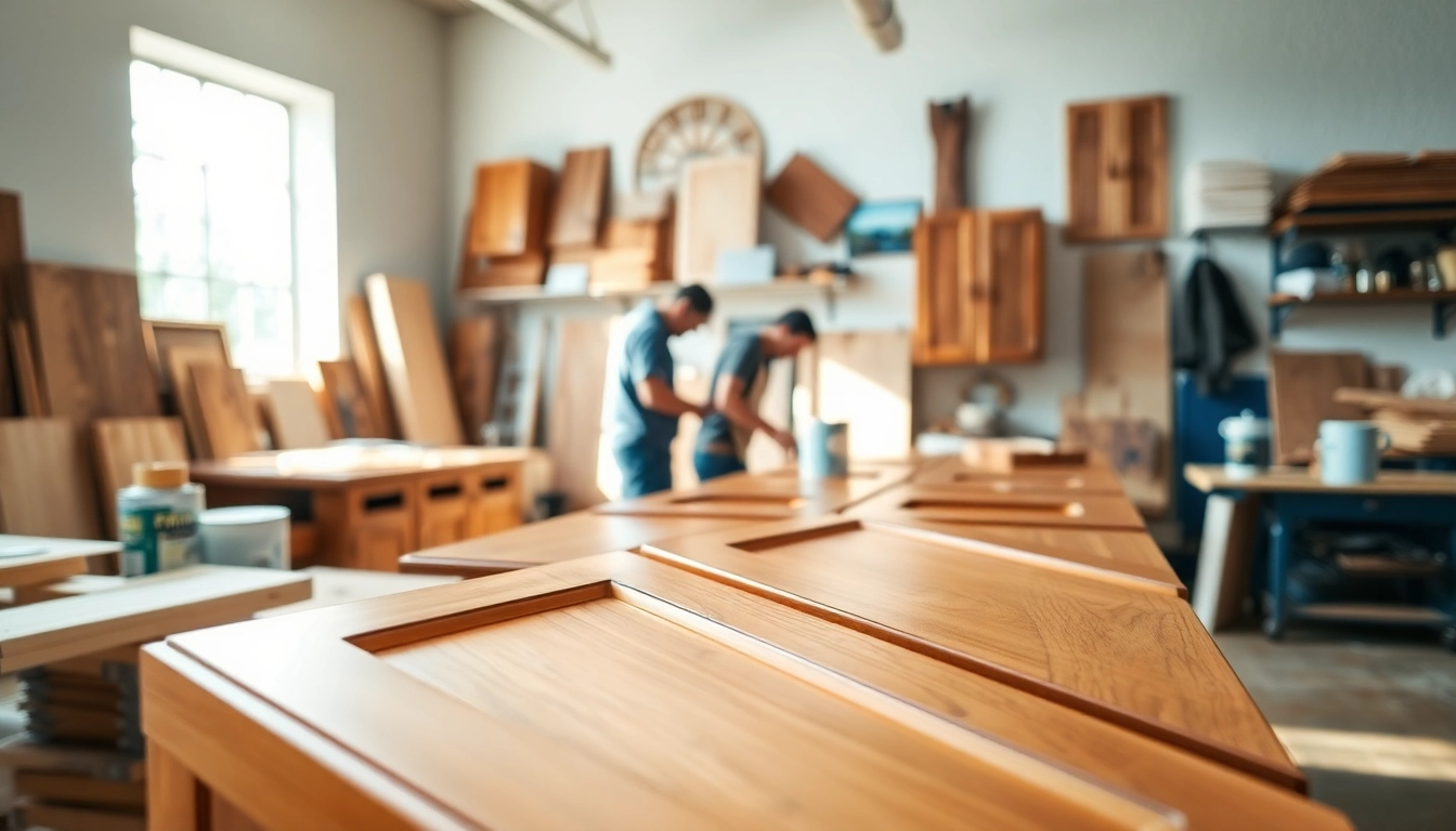 Highlighting Cabinet Refacing Largo FL with beautiful cabinetry in a well-lit workshop.