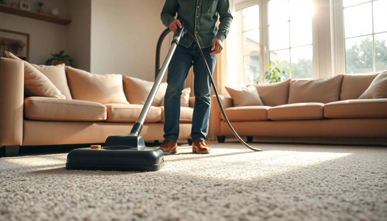 Best carpet cleaners near me restoring a living room carpet with professional equipment.
