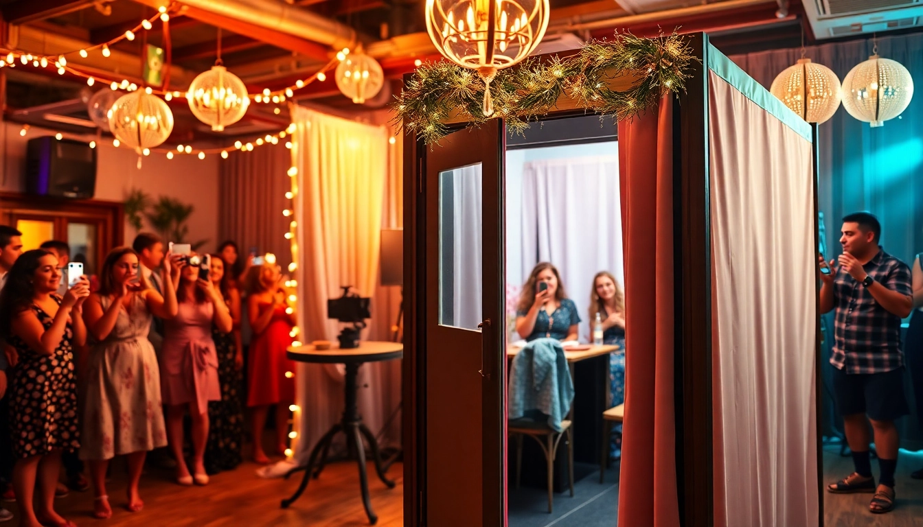 Experience vibrant moments with a photo booth rental at a lively celebration.