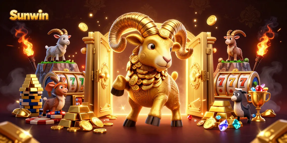 Spin the reels at Sunwin's dazzling jackpot scene with golden treasures and winning opportunities.