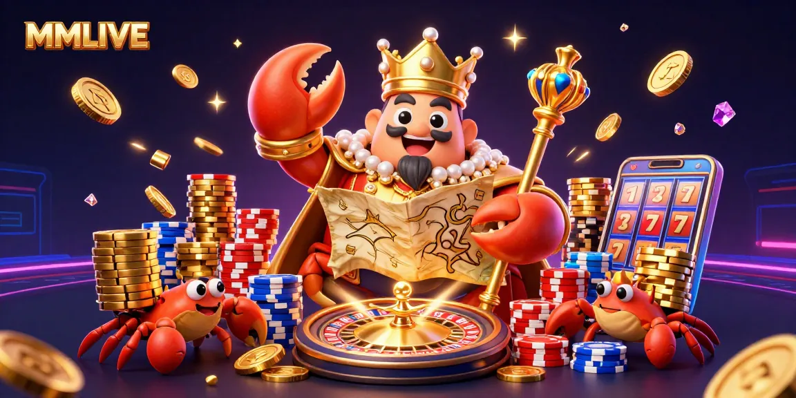 MMLIVE captures the excitement of livestream gambling with vibrant characters and casino elements.