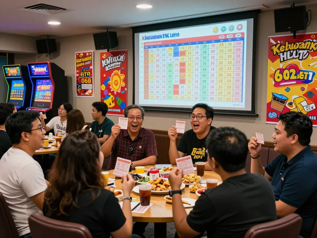 Pemain yang bersemangat menikmati hasil langsung Keluaran HK Lotto di ruang hiburan.