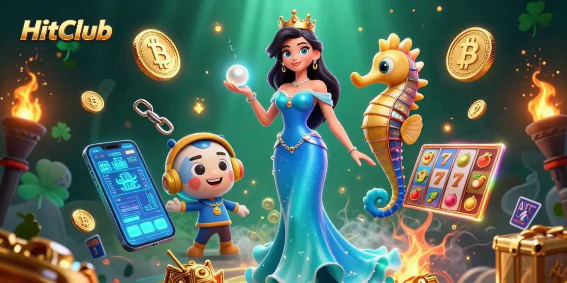 Join the excitement at HitClub with a vibrant 3D casino scene showcasing luck and treasures.