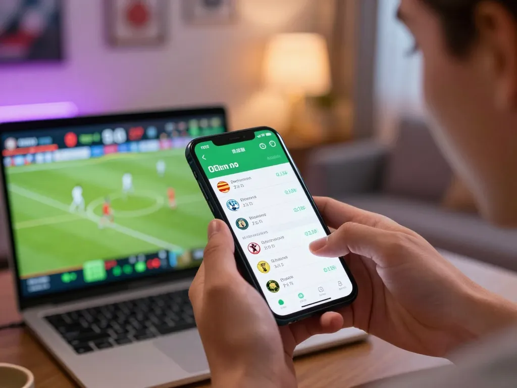 Tỷ Lệ Bóng Đá displayed on live betting app as user engages during a match, emphasizing strategic gameplay.