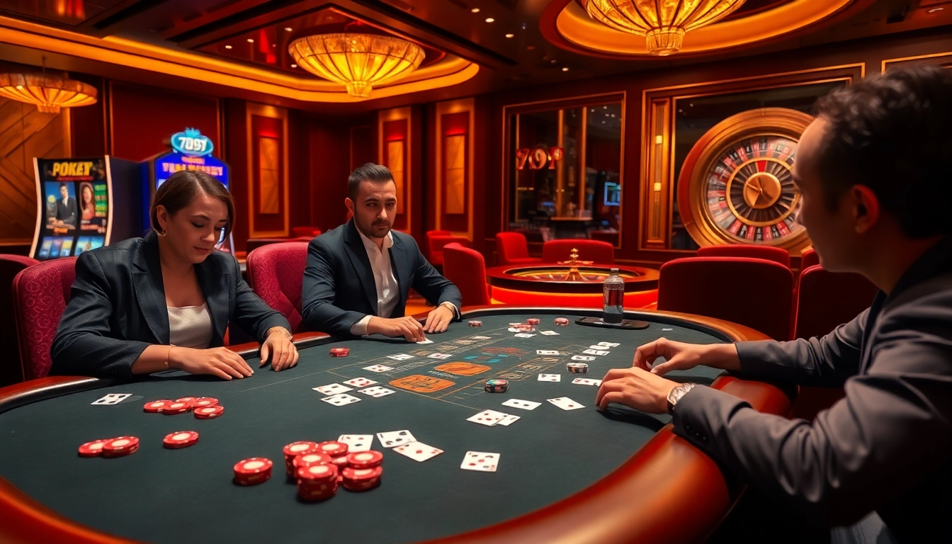 Engage in thrilling 789p vip gambling at a luxurious casino with high-stakes poker, vibrant slots, and roulette.