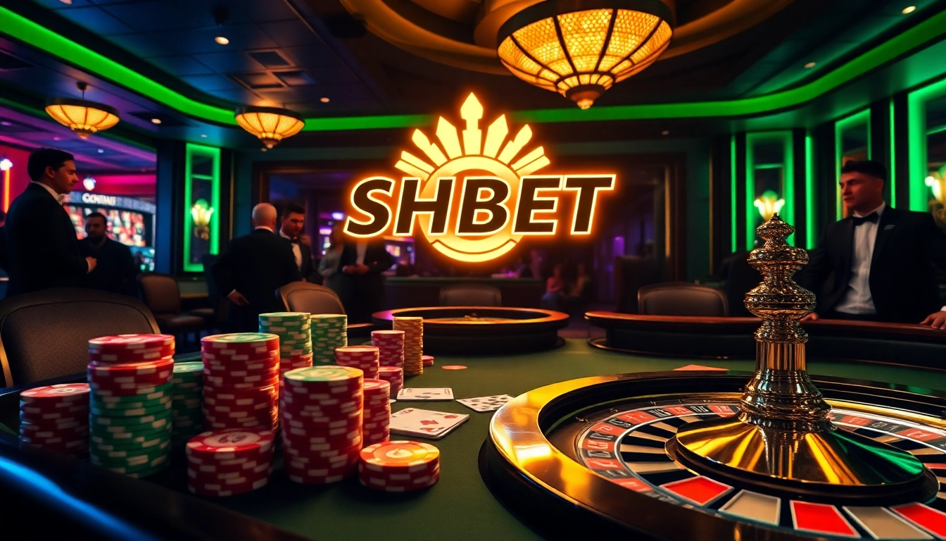 Experience high-stakes gaming at SHBET, where vibrant casino tables and professional staff create an exciting atmosphere.