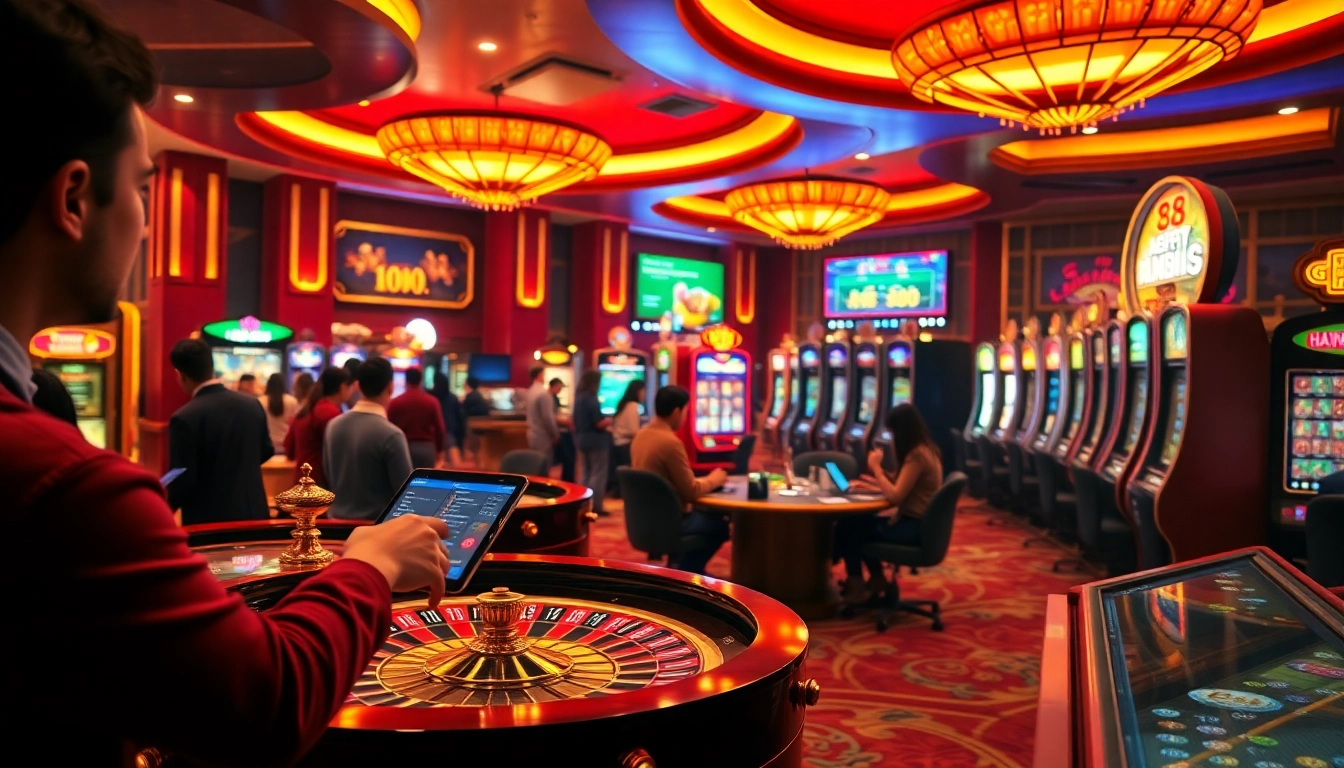 Experience the thrill of lô đề 88 in a luxurious casino environment with poker chips and roulette wheels.
