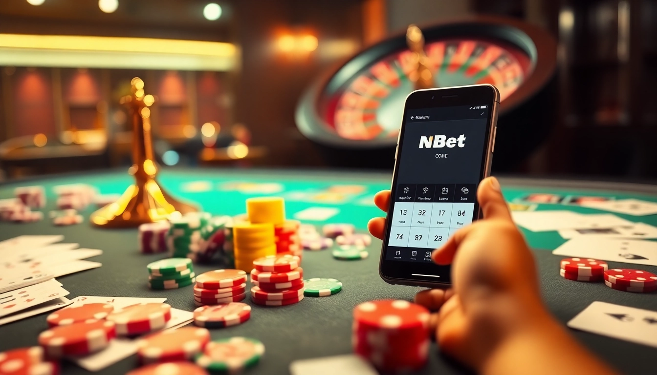 Experience the excitement at nbet com with vibrant casino games, cards, and poker chips.