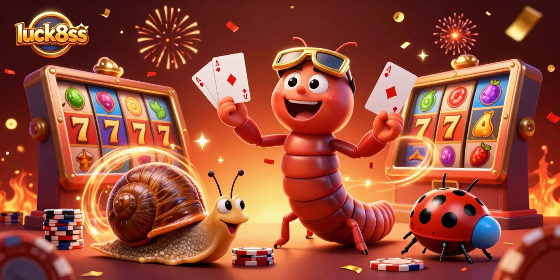 Experience the vibrant excitement of luck8ss with its casino characters and colorful slot symbols.