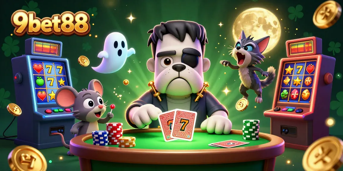 Experience thrilling gameplay at 9bet88 with lively characters engaging in an exciting casino environment