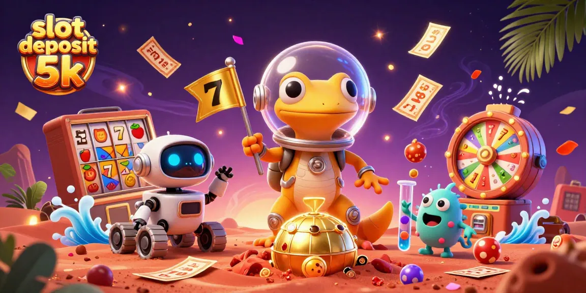 Engage with the exciting slot deposit 5k scene featuring a Martian gecko discovering a hidden casino.